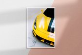Poster Glasschilderij Ferrari #7 - 70x100cm - Premium Kwaliteit - Uit Eigen Studio HYPED.®  - 70x100cm - Premium Museumkwaliteit - Uit Eigen Studio HYPED.®