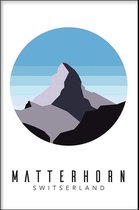 Walljar - Matterhorn Switserland Day III - Muurdecoratie - Poster