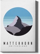 Walljar - Matterhorn Switserland Day III - Muurdecoratie - Canvas schilderij
