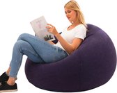 Homesse Lounge Stoel - Opblaasbare stoel - Bean Bag - Kamperen - Relaxen - Praktisch - Verhoogde Rugleuning – Blauw