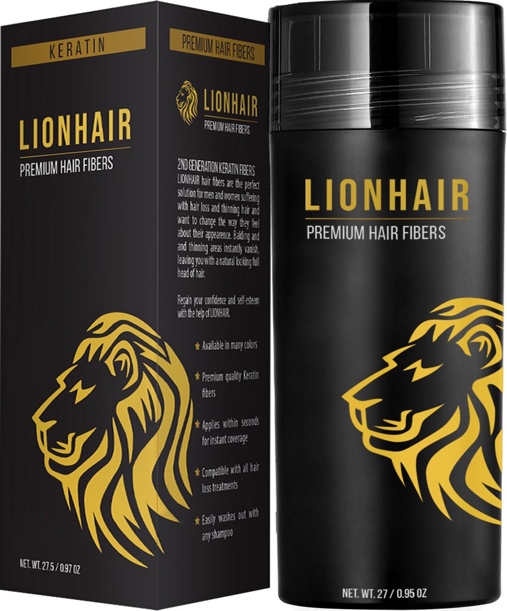 Lionhair Premium Haarpoeder / Volume poeder Voor Kale Plekken – Verbergt Haaruitval In Seconden Voor Mannen & Vrouwen – 27gr – KASTANJEBRUIN