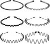 foto van LIXIN Set 6 Stuks Haarbanden Metaal - Diadeem - Unisex vrouwen en mannen - Lichtgewicht - Hardlopen - Sport - Atletisch - Gym - Dans - Yoga - Haaraccessoires