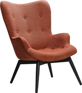 Fauteuil koper getextureerde stof