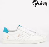 Dames Sneaker Medal - Wit/Aqua Blauw