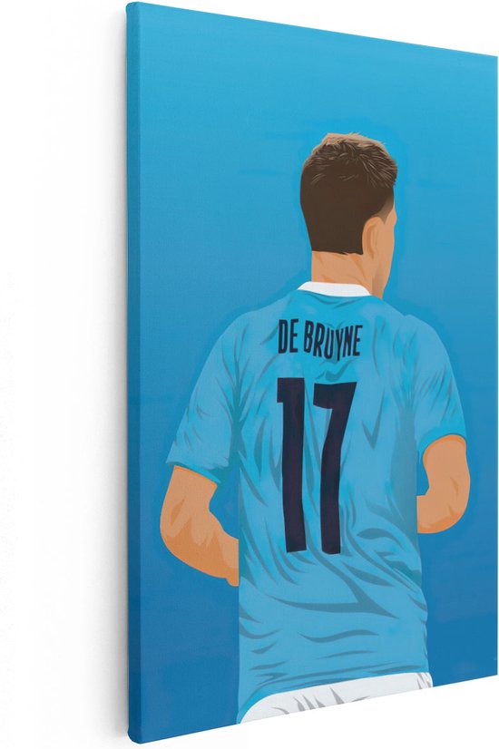 Artaza Canvas Schilderij Voetbalspeler Kevin de Bruyne bij Manchester City - 20x30 - Klein - Foto Op Canvas - Canvas Print