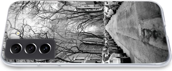 Coque Samsung Galaxy S21 FE - Voitures garées à New York - noir et blanc - Coque de téléphone en Siliconen