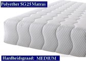 Aloe Vera - Caravan -  Eenpersoons matras - Polyetherschuim SG25 - 25 cm - Gemiddeld ligcomfort - 90x190/25