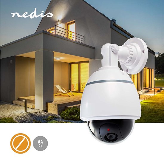 Nedis Dummy Beveiligingscamera - Dome - Batterij Gevoed - Binnen - Wit van Nedis — afbeelding 2