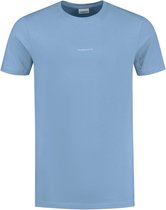 Purewhite -  Heren Regular Fit  Essential T-shirt  - Blauw - Maat S