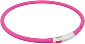 Trixie Lichtgevende Led - Halsband Voor Hond - Roze - 70 x 1 cm - Usb Oplaadbaar