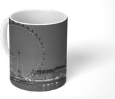 Mok - London Eye in de nacht - zwart-wit - 350 ML - Beker - Uitdeelcadeautjes