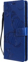 Oppo A53s Hoesje - Mobigear - Butterfly Serie - Kunstlederen Bookcase - Blauw - Hoesje Geschikt Voor Oppo A53s