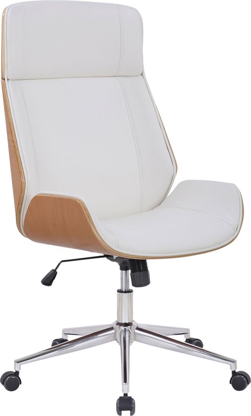 CLP Varel Bureaustoel Ergonomisch Kunstleer Natura/Wit - CLP - €199,90