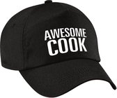 Awesome cook pet / cap zwart voor volwassenen - baseball cap - cadeau petten / caps