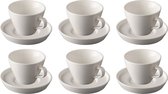 Palmer Cappuccinokop en schotel Da Vinci 31 cl 11 cm Offwhite Porselein 6 stuk(s)