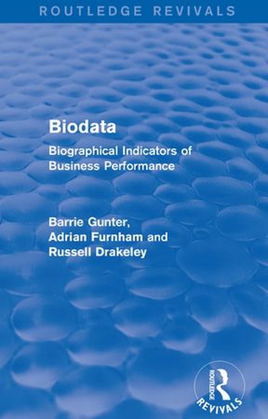 Biodata (Routledge Revivals) - cover