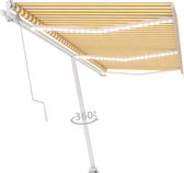 Everest Luifel automatisch met LED en windsensor 600x350 cm geel en wit