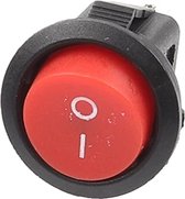 Earu®  - KCD1-105 - Mini wipschakelaar - Rond - ⌀16.5mm - 3A 250V AC - Rood