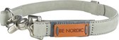 Trixie - Be Nordic Leren halsband Lichtgrijs - S