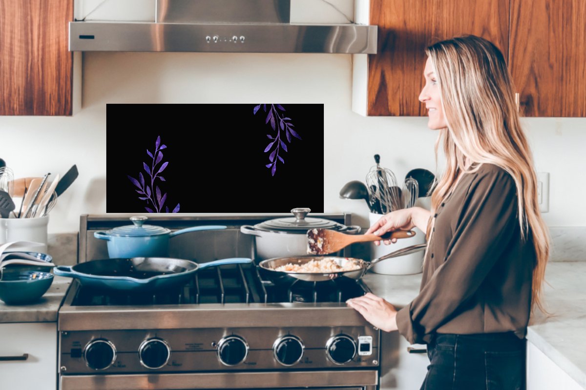 KitchenYeah Spatscherm 90x45 cm - Oma-quote - Aluminium thumbnail 5