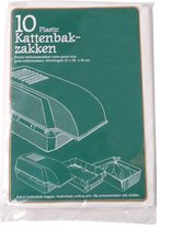 PLASTIC KATTENBAKZAK 10ST