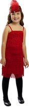 FUNIDELIA Rood Flapper kostuum voor meisjes - 3-4 jaar (98-110 cm)