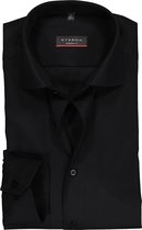 ETERNA modern fit overhemd - twill heren overhemd - zwart - Strijkvrij - Boordmaat: 46