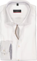 ETERNA modern fit overhemd - structuur heren overhemd - wit (beige dessin contrast) - Strijkvrij - Boordmaat: 38