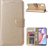 LuxeBass Hoesje geschikt voor Samsung Galaxy A10e (Lite) - Bookcase Goud - portemonnee hoesje - telefoonhoes - gsm hoes - telefoonhoesjes