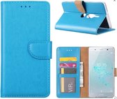 LuxeBass Hoesje geschikt voor Sony Xperia XZ2 Compact - Bookcase Turquoise - portemonnee hoesje - telefoonhoes - gsm hoes - telefoonhoesjes