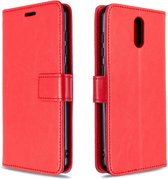 LuxeBass Hoesje geschikt voor Nokia 2 hoesje book case rood - telefoonhoes - gsm hoes - telefoonhoesjes