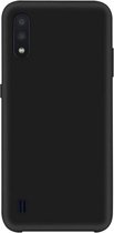 LuxeBass Hoesje geschikt voor Samsung Galaxy A01 siliconen hoesje - Zwart - telefoonhoes - gsm hoes - gsm hoesjes
