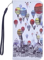 LuxeBass Boekhoesje met print geschikt voor Oppo Find X2 Neo - Air Balloon - telefoonhoes - gsm hoes - telefoonhoesjes