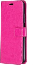 LuxeBass Boekhoesje geschikt voor Xiaomi Mi 10T - Roze - telefoonhoes - gsm hoes - telefoonhoesjes