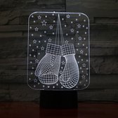 3D Led Lamp Met Gravering - RGB 7 Kleuren - Handschoenen