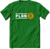 Plan B - Crypto T-Shirt Kleding Cadeau | Dames / Heren / Unisex | Bitcoin / Ethereum shirt | Grappig Verjaardag kado | Tshirt Met Print | - Donker Groen - M