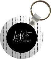 Porte-clés - Sœur - Motif - Sorts - Plastique - Rond - Cadeaux cadeaux