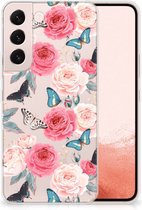 Smartphone hoesje Geschikt voor Samsung Galaxy S22 Telefoontas Butterfly Roses