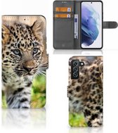 GSM Hoesje Geschikt voor Samsung Galaxy S22 Plus Beschermhoesje met foto Baby Luipaard