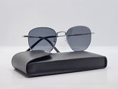 Unisex Zonnebril UV400 - bril met metalen montuur met brillenkoker / groene glas - 8102 Aland optiek