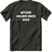 BTC Holder Since 2020 - Crypto T-Shirt Kleding Cadeau | Dames / Heren / Unisex | Bitcoin / Ethereum shirt | Grappig Verjaardag kado | BTC Tshirt Met Print | - Donker Grijs - 3XL