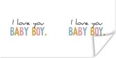 Poster Citations – Arc-en-ciel – Garçon – Je t'aime Bébé garçon – Fils – Proverbes – 80 x 40 cm