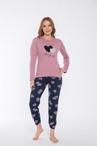 Sophia Mila Dames Luxe Pyjama | 2-delige Set | Lange Mouwen | Pyjama Dames Volwassenen | Pyjama Dames | Maat XL