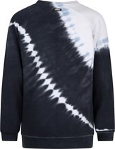Indian Blue jongens sweater met ronde hals Tie Dye Navy Blue