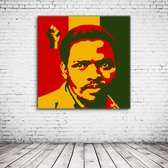 Steven Biko Pop Art Poster in lijst - 90 x 90 cm en 2 cm dik - Fotopapier Mat 180 gr Framed - Popart Wanddecoratie inclusief lijst