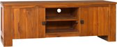 Decoways - Tv-meubel 110x30x40 cm massief teakhout