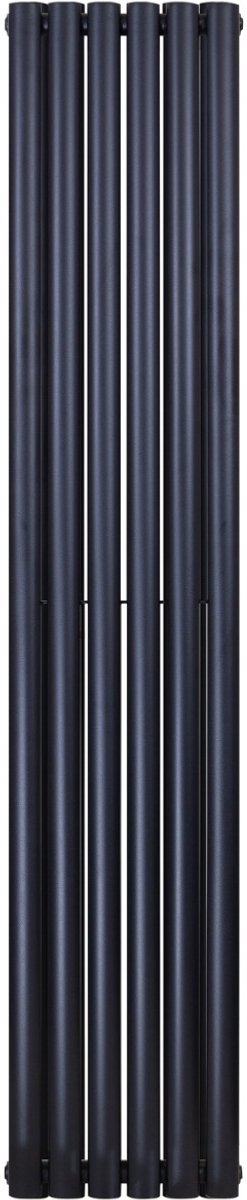 Klea Designradiator Ovaal Dubbel 1800x354mm 12 Tubes 1230 Watt Mat Zwart