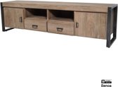 Tv kast industrieel | fugees | Mangohout | Mango | naturel | 200 x 45 x 55(h) cm