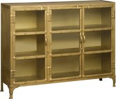 Vitrinekast | wener | brass | 122 x 31 x 97(h) cm