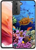 Telefoon Hoesje Geschikt voor Samsung Galaxy S21 Foto hoesje met Zwarte rand Vissen